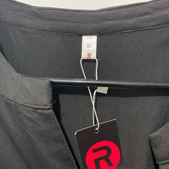 Black Long Sleeve Gown with Tie Front - Picture 4 of 5